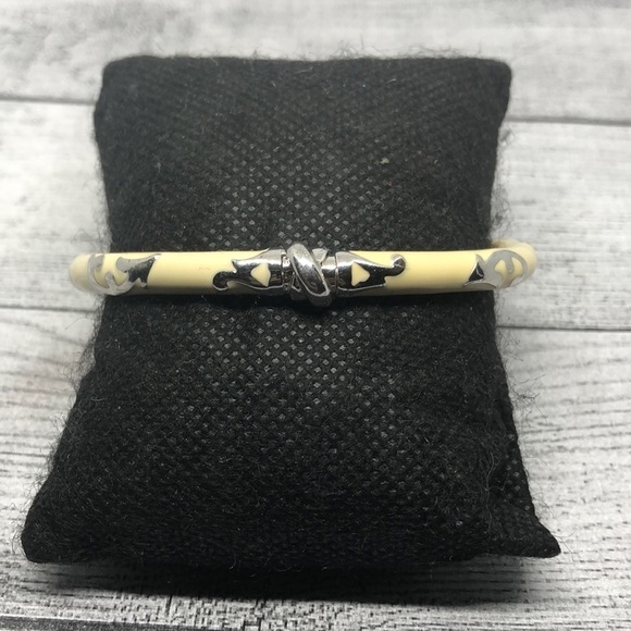 VINTAGE enamel and sterling silver 925 Italy clamper bracelet statement - Picture 6 of 6